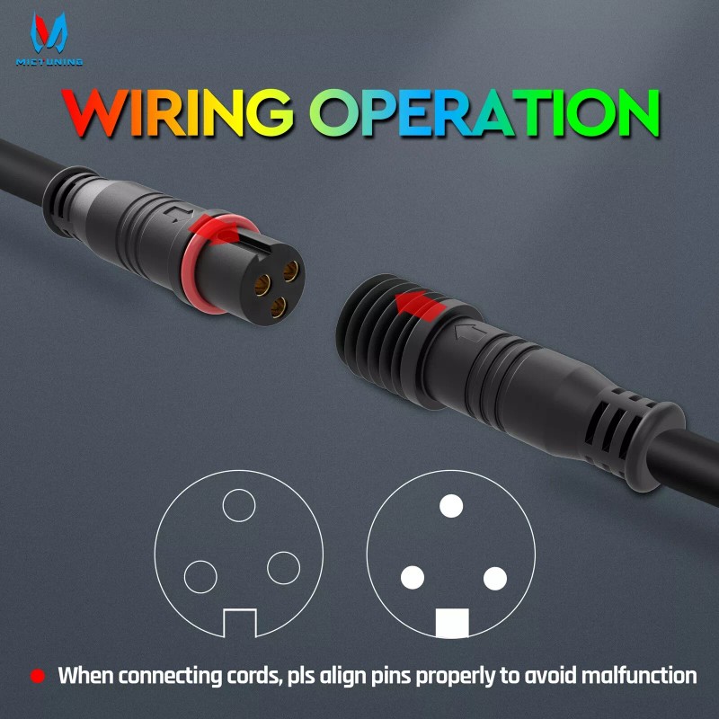 MICTUNING 4PC Car Underglow Light Strip Kit,Chasing Dream Color RGB+IC