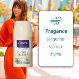 ABOVE Roll-On Personalities, Peaceful and Fashion, 1.7 oz - Deodorant for Women - 72-Hour Protection - Floral Fragrance - Dry Touch - No Stain Deodorant