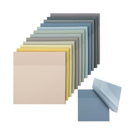 Mr. Pen- Transparent Sticky Notes, 3”x3”, Neutral Tones, 12 Pads, 600 Sheets, See Through Sticky Notes, Bulk Sticky Notes Transparent, Translucent Sticky Notes, Clear Transparent Sticky Notes Clear