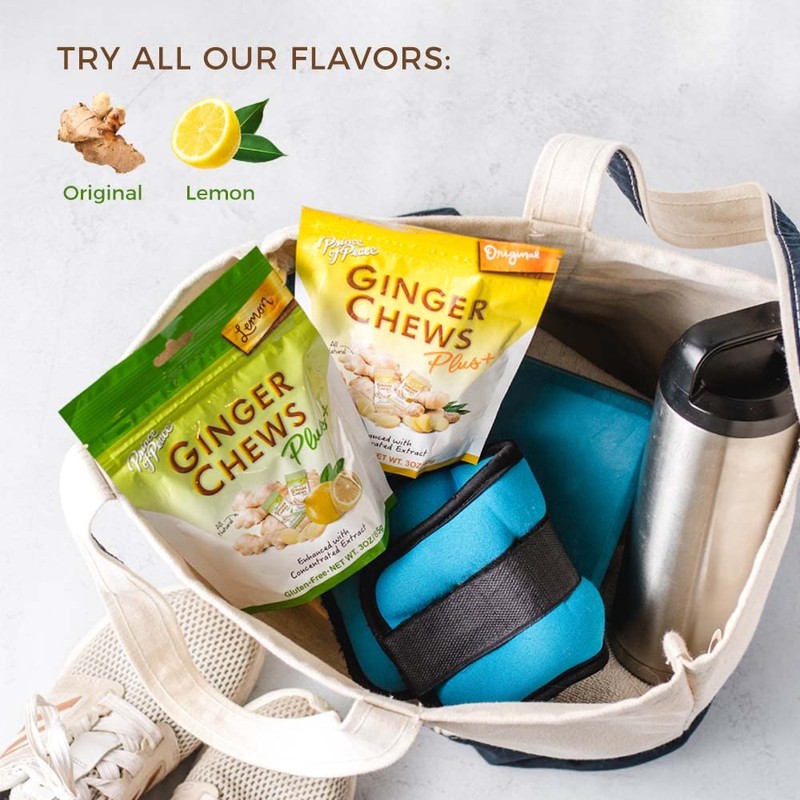 Prince of Peace Ginger Chew Plus+ with Lemon, 3 oz.