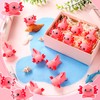 Meooeck 30 Pcs Axolotl Float Bath Toys Bulk Cute Rubber