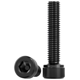 Drenky Cylindrical Head Screws Black Pack of 20 M5 x 35 mm Cylinder Screws with Hexagon Socket DIN 912 (ISO 4762) Machine Screws Stainless Steel A2 V2A Fully Threaded Screws