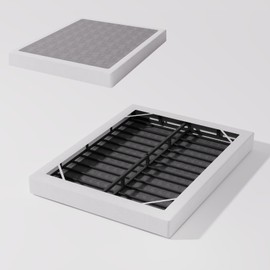 Hunlostten Box Spring Cover King, Soft Fabric King Bed Skirt, Compatible with 9 in High King Bed Frame, Machine Washable, Easy Fit