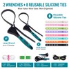 XUNTUI 2-Pack Adjustable Rubber Strap Wrench Set, 4" & 6",