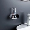 No-Drill Wall Mounted Toothbrush Holder – Self-Adhesive Plastic Bathroom Organizer