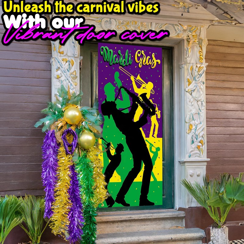 Fun Express Mardi Gras Door Cover