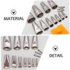 Operitacx 15pcs Stainless Steel Caulk Nozzle Applicator with Duckbill Design