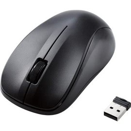 Elecom M-K6DRKBK/RS Wireless Mouse, IR LED, Medium Size, Antibacterial, RoHS Compliant, Black