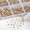 Beadsland 7200pcs pedrede de imitación plana, mezclado 6 tallas con