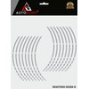 Autodomy Pack 6 Units Wheel Rim Stickers Desing Sport |
