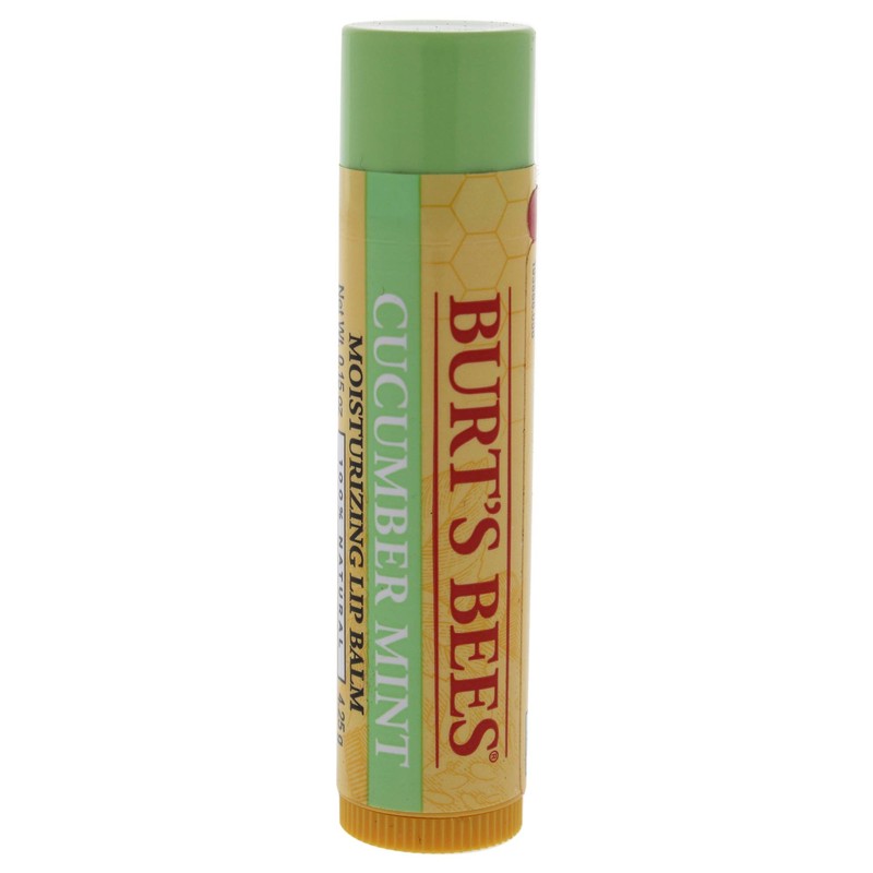 Burt's Bees Cucumber Mint Moisturizing Lip Balm for Women, Orange,