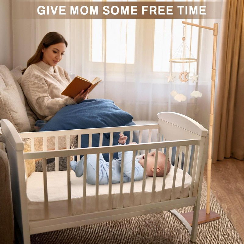 Floor-Standing Crib Mobile Arm - 65 Inch Mobile Arm for