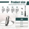 Goiern 4 x Sewing Foot for Rolled Seams, Sewing Accessories,