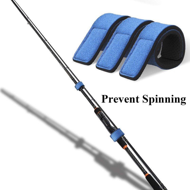 PHINGEER Fishing Rod Straps 4pcs Magic Bait Strap, Spinning Rod