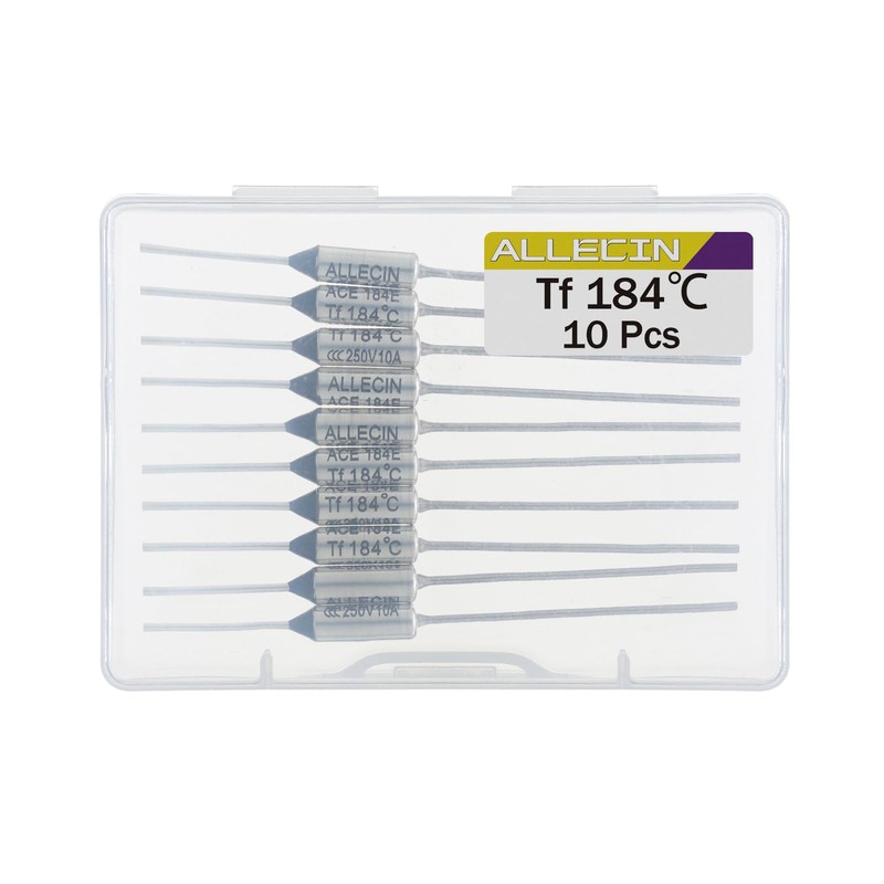 ALLECIN 10PCS 184 Degrees Celsius Thermal Fuse 10A 250V AEC184E