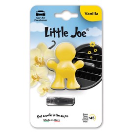 Little Joe by SunStop - Made in Italy - Air freshener +/- 45 days freshness in the vehicle - Simply fix it to the air vent with the enclosed clip (Vanile/Yellow)