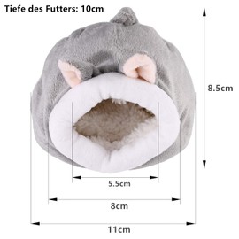 Norhogo Rat Hamster House Bed Winter Hedgehog Cuddle Sack Small Animal Pet Cave Cage Nest Accessories Mini Cute Cotton Hedgehog Small Animal House Cage Toy