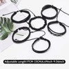 Minicoco 6 Pcs Leather Bracelet Star Black Braided Wide Wristband