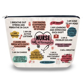 Sugchairo Nurse Gifts for Women Makeup Bag Cosmetic Pouch Nursing Gifts for Nurses Practitioner Female Np Week Appreciation Graduation Gift Ideas for Rn Nicu Medical Assistant