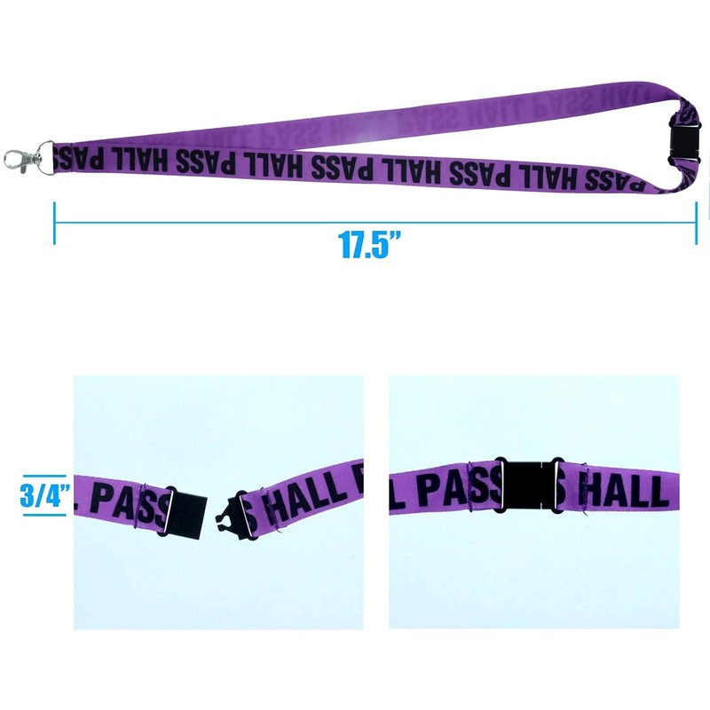 GIFTEXPRESS Hall Pass Lanyards and School Passes (12)