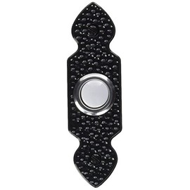 Heath Zenith SL-729 Traditional Décor Series Wired Lighted Antique-Design Push Button, Black