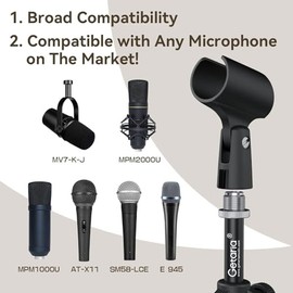 Desk Microphone Stand, Mini Soporte de Sobremesa, Micrófono Plegable, Soporte de Micrófono Trípode de Mesa, Soporte de para Podcasts con Conferencias 