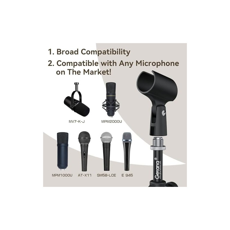 Desk Microphone Stand, Mini Soporte de Sobremesa, Micrófono Plegable, Soporte