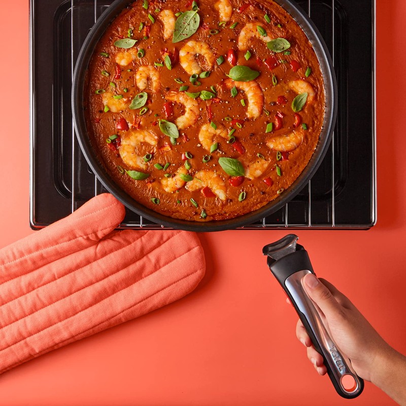 Tefal Ingenio Preference Wok Pan, 26 cm, Stackable, Stainless Steel,