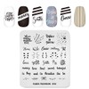 Alexnailart Nail Art Stamp Stencils Word Multi-Pattern Templates Stamping Plate