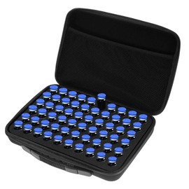 ALNKDH Insulin Fridge Holder Storage Case Organizer - Fits Standard 10ml U-100 Vials -Insulin Travel Case with Zipper, Insulin Cooler, Insulin Pen Case (Black&8cm, 60-Slot)