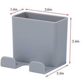 GTian 2 Pack Wall Mount Phone Holders, Phone Holder for Wall Adhesive Cell Phone Smartphone Charging Brackets Holders Shelf Remote Control Stand Organizer Storage Box for Bedroom Bathroom Office