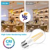 Ascher 60 Watt Equivalent, E26 LED Filament Light Bulbs, Warm