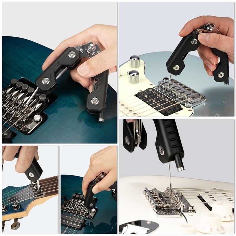 GUITTO Guitar String Winder Cutter, Bridge Pin Puller with 3