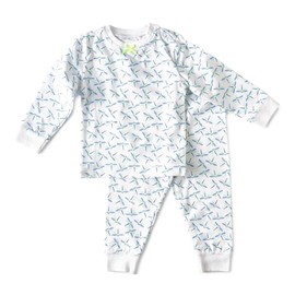 Little Label - Children's Pyjamas Girls - Pyjamas Girls - Two Piece Sizes up to 152 - Organic Cotton, turquoise dragonflies