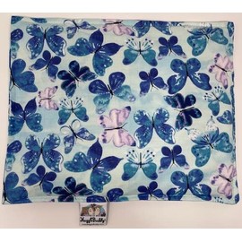 NuggleBuddy Moist Heat & Aromatherapy Organiic Rice Pack for Microwave. Lovely Blue & Pink Butterfly Fabric with Lavender & Lemongrass Aromatherapy! Great Gift Idea!