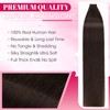 Tape Extensions Real Hair 20 Pieces 50 cm Dark Brown