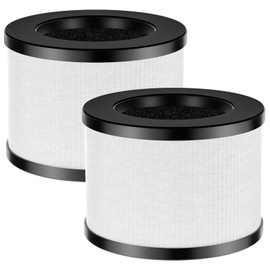 2 Pack TZ-K1 Replacement Filter Compatible with ToLife TZ-K1 Air Puri-fier, MK01 MK06 and FreAire KN6391 Air Purifiers, 3-in-1 HEPA High-Efficiency Activated Carbon Filter, 360° Rotating Filter
