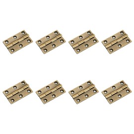 Leliafleury 8Pcs Folding Door Hinges 38mm(1.5 inch) Brass Butt Hinge for Window Cabinets Closet Drawer Boxes, Bronze