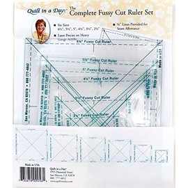 The Complete Fussy Cut Ruler Set by Quilt in a Day 6pc