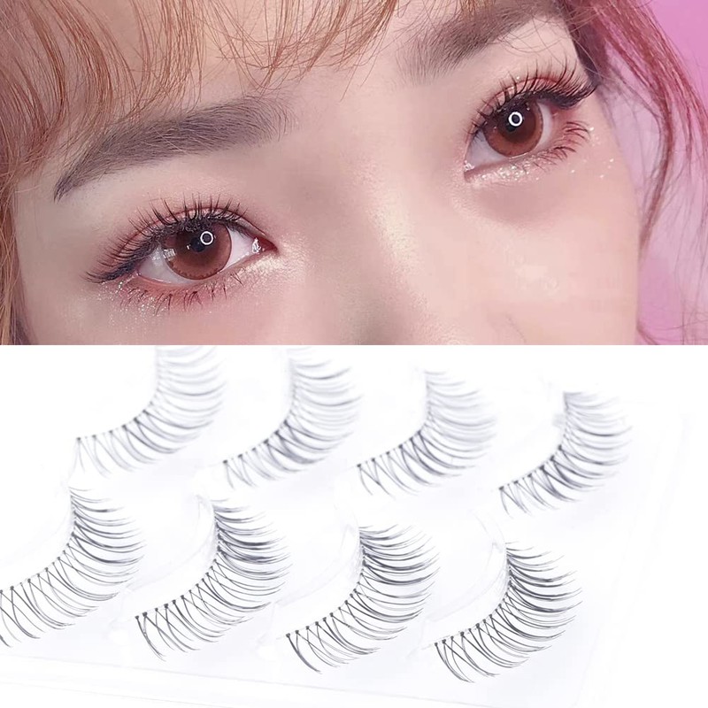 Musegetes MEN0024 False Eyelashes, Natural, Popular, 5 Pairs