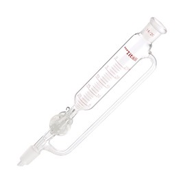 ADAMAS-BETA Glass Constant Pressure Graduated Addition Funnel with Glass Stopcock,Equalizing Dropping Funnel Chemistry Lab Glassware (A: 25ml,14/20)
