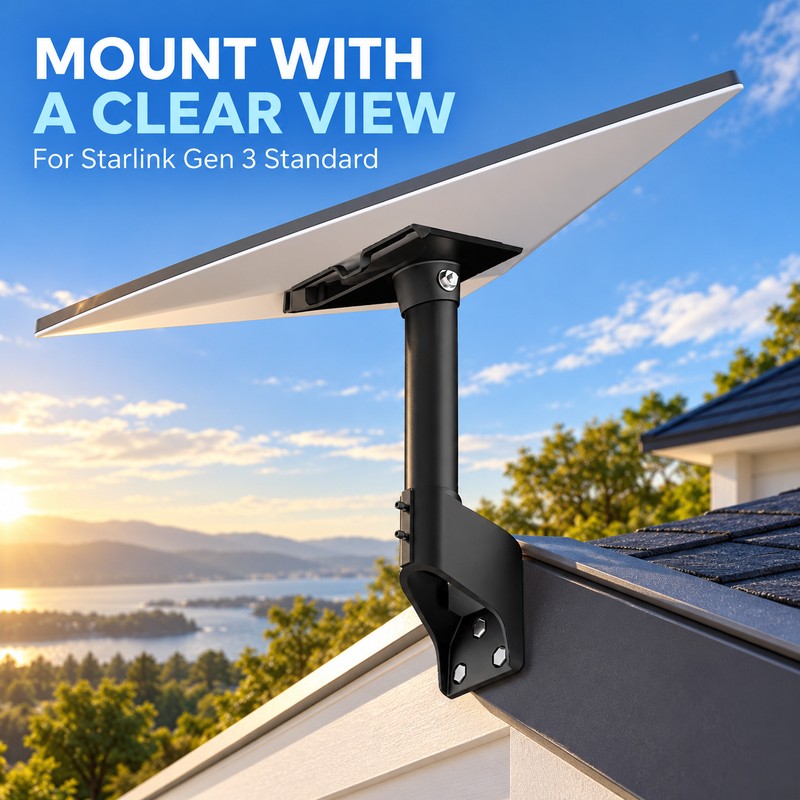 14 Inch Starlink Gen 3 Wall and Roof Mount, 360°