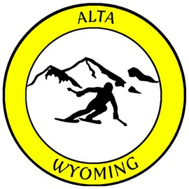 Athena Brands Alta, Wyoming - Extreme Sports Skier - Car Truck Window Sticker Decal - Neon Yellow