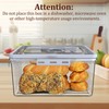 Bread Box with Digital Hygrometer,Bread Boxes with Lid and Handle,Time