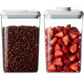 Melovom Pop Food Storage Containers Set Airtight Food Storage Containers with Pop Lids, Kitchen Pantry Organization and Storage, BPA Free, 2 x 2.8Qt