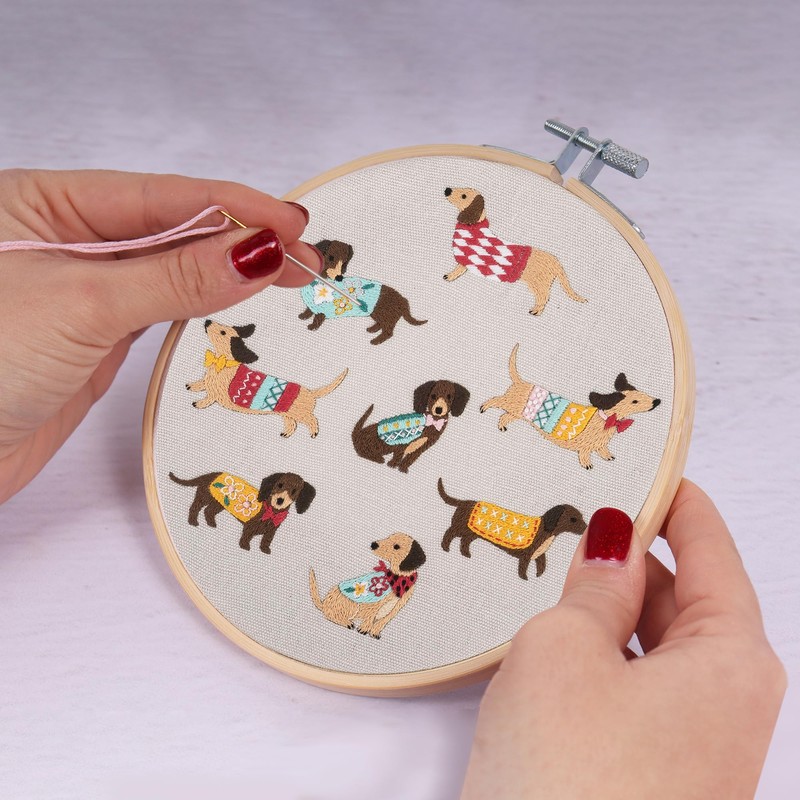 Trimits Embroidery Hoop Kits - 15cm 6” Beginner Starter Set,