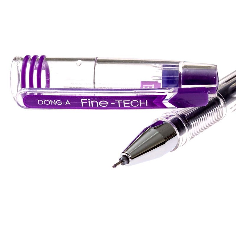 DONG-A Fine-Tech Gel Ink Rollerball Pen, 0.3mm, Dozen Box, Violet