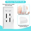 Lutron Skylark Dimmer Switch Knob Replacement, White, 6 Pack