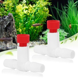EFFACER Air Valve Switch, Protein Skimmer Separator 2PCS Plastic Protein Skimmer Air Valve Switch, Fine Adjustment for Fish Tank