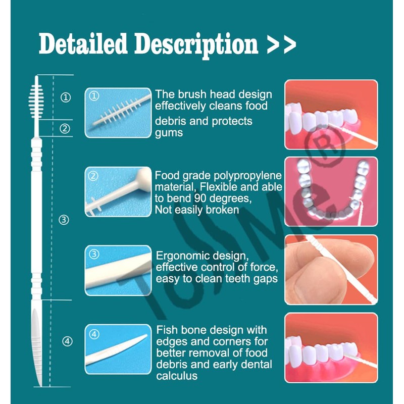 ToSSme® Disposable Plastic Toothpicks Dental Picks Portable Travel toothpicks Practical